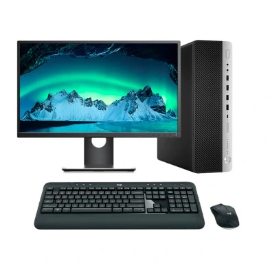 (REACONDICIONADO) HP EliteDesk 800 G4 SFF Core i5 8500 3.0 GHz | LCD 23" | 16 GB | 256 NVMe | Teclado y ratón inalámbrico | DP
